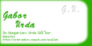 gabor urda business card